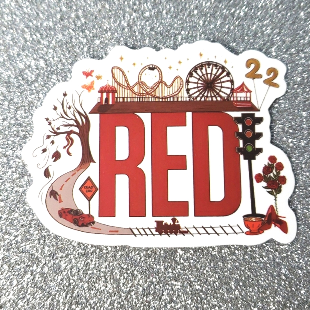 10/$10 RED TAYLOR SWIFT Waterproof Sticker